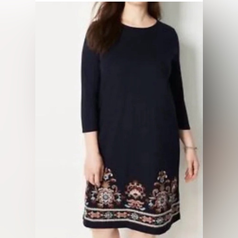 J. Jill Embroidered Shirt Dress